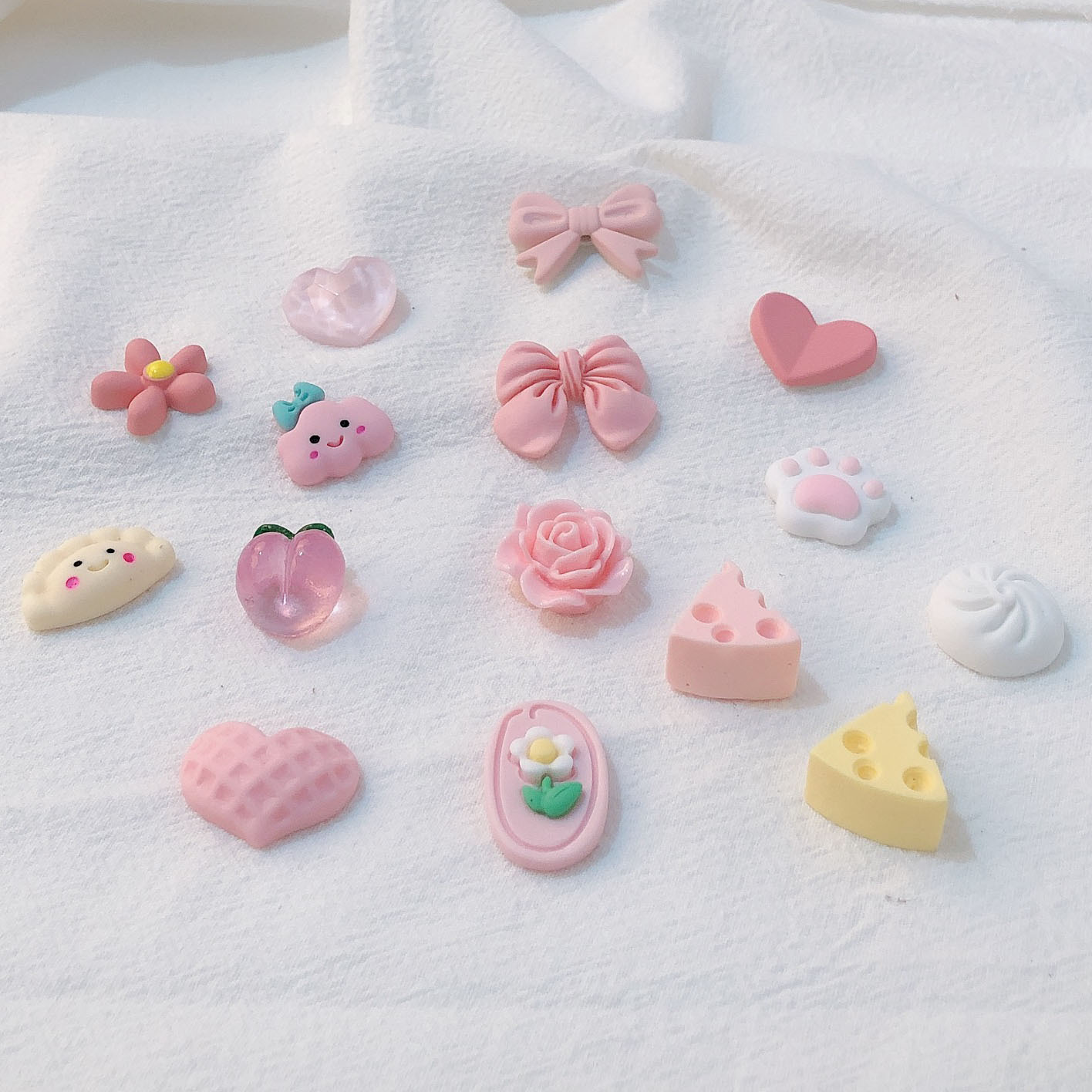 Cuerdas de cabeza diy accesorios de joyería hecha a mano red arco rosa rosa de resina de melocotón orejas accesorios de joyería para el cabello