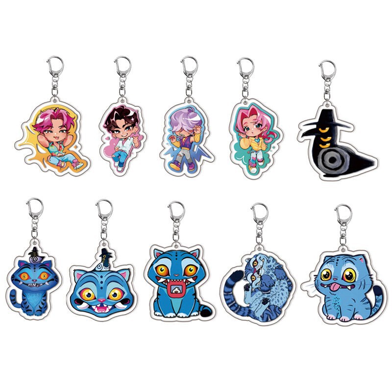 Kpop Hunter Witch Group Christmas Promotion Small Gift Keychain Pendant Cartoon Acrylic Keychain Small Gift