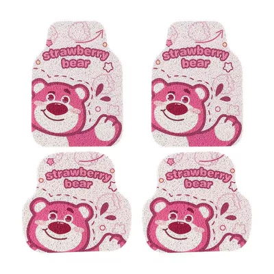 mat wear-resistant easy to clean — Universal Foot Pad - waving-pink-bear-wire-ring-foot-pad-4-piece-set