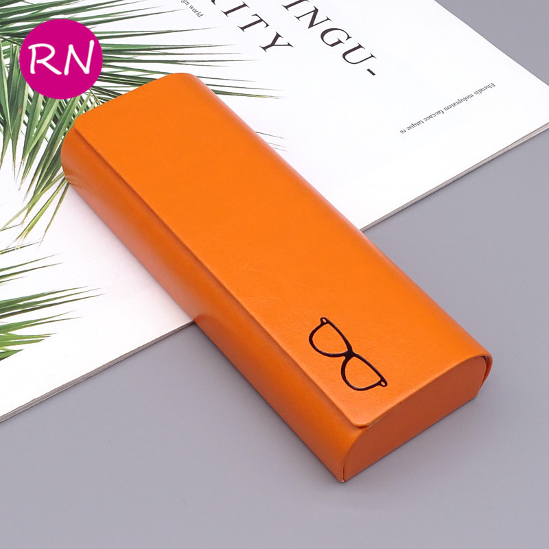 新しいハイエンドのシンプルなレザーメガネケース、耐圧近視メガネケース、ファッショナブルな大容量メガネ収納ボックス