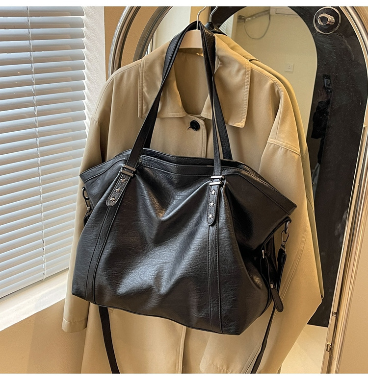 Cross-border large-capacity tote bag for women 2024 New style fashionable single-shoulder bag, retro simple casual crossbody bag for women undefined