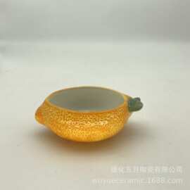 ins风柠檬盘高颜值陶瓷嘟嘟盘创意饰品收纳盘可爱甜品盘早餐盘