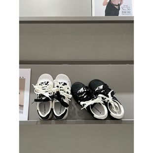 Yimien Sneakers Shell Toe 2025 Summer New Ins Thick Sole Heightening Double Shoelaces Sports Shoes Casual Shoes for Women