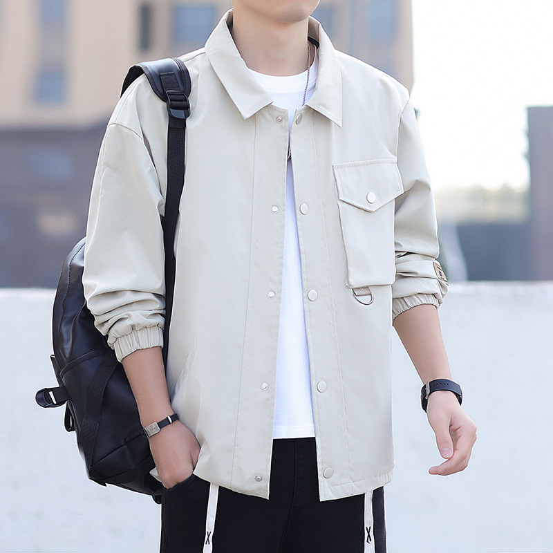 Primavera y otoño chaqueta sin sombrero hombre nuevo chaqueta de brisa juvenil chaqueta de moda chaqueta ropa de hombre