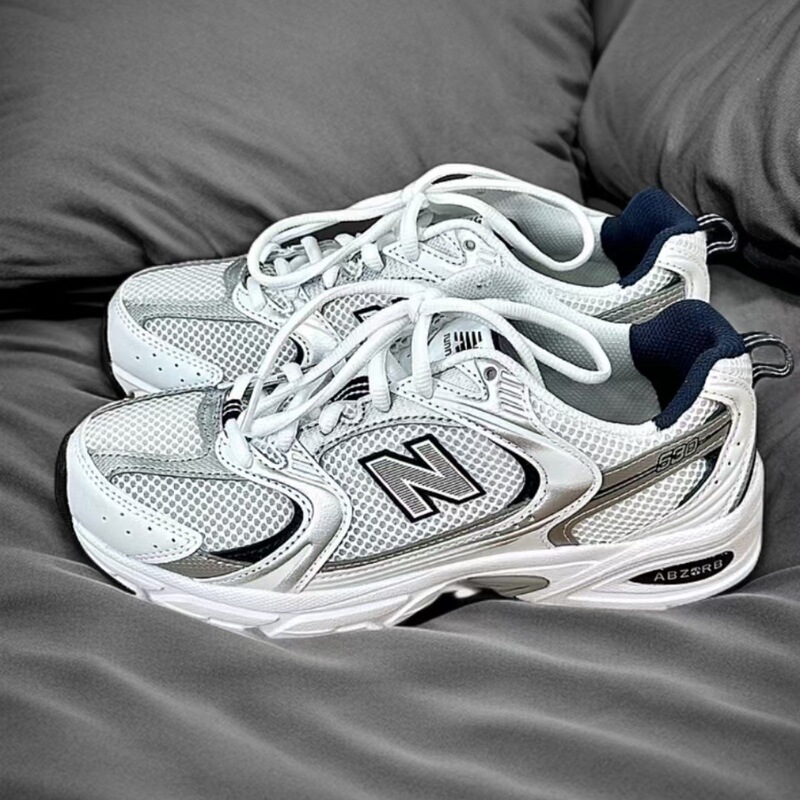 Putian Pure Original High Version Nb530 Gray Silver White Men's and Women's Mesh Summer Couple Sports and Leisure Dad Shoes