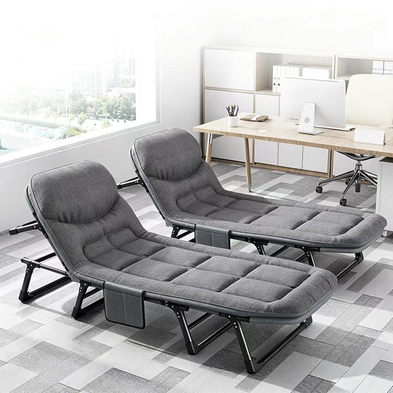 Folding Bed Outdoor Single-Person Simple Portable Office Nap Cot Multifunctional Companion Recliner Folding Bed Outdoor Single-Person Simple Portable Office Nap Cot Multifunctional Companion Recliner