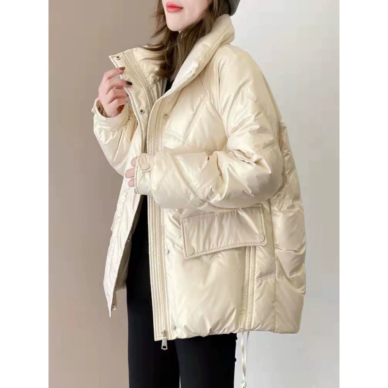 Erasable short winter down jacket with down for mother, 2023, for teenagers, western style