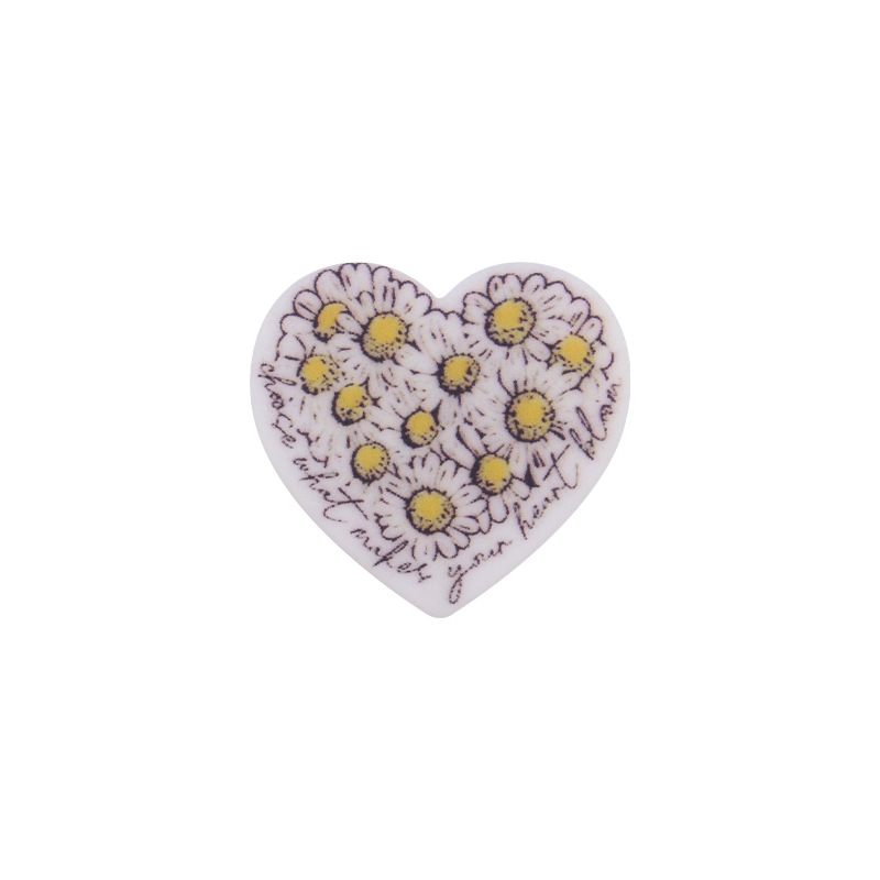 Nuevo bebé suministros de dibujos animados amor impresión pequeña mordedor creativo DIY bebé chupete cadena teether Accesorios