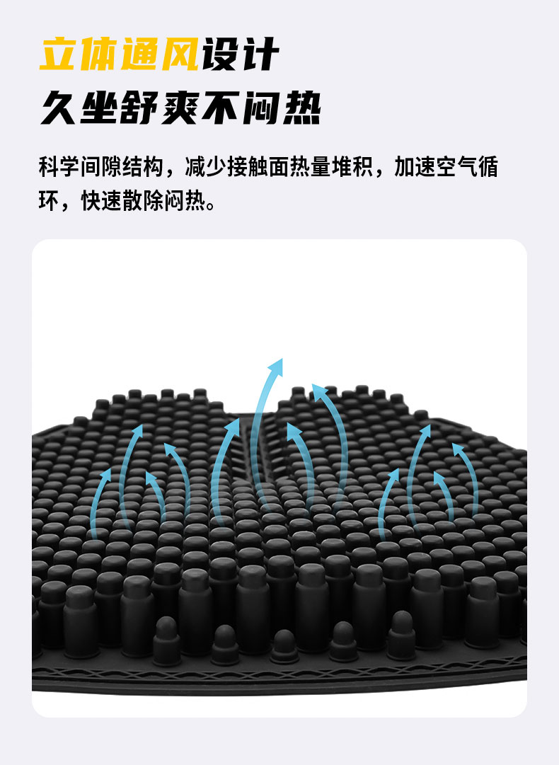 Summer motorcycle silicone seat cushion cover, sun-proof, shock-absorbing, waterproof, ventilated, universal for electric vehicles, breathable and heat-insulating pad