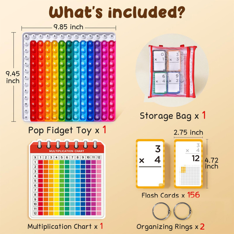 跨境新品Math Fidget Toy加减乘除闪存卡数学游戏卡儿童益智玩具|undefined