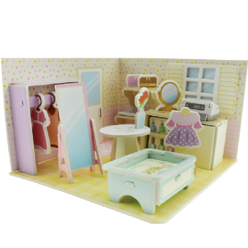 Three dimensional brainteaser, toy, house, interactive constructor, DIY, in 3d format, family style, Birthday gift