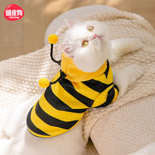 可愛蜜蜂貓咪衣服夏季薄款小幼貓貓布偶貓藍貓加菲寵物防掉毛夏天