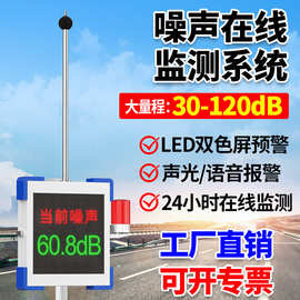 户外噪声检测仪公园广场噪音分贝声级计超标报警工地噪声在线监测