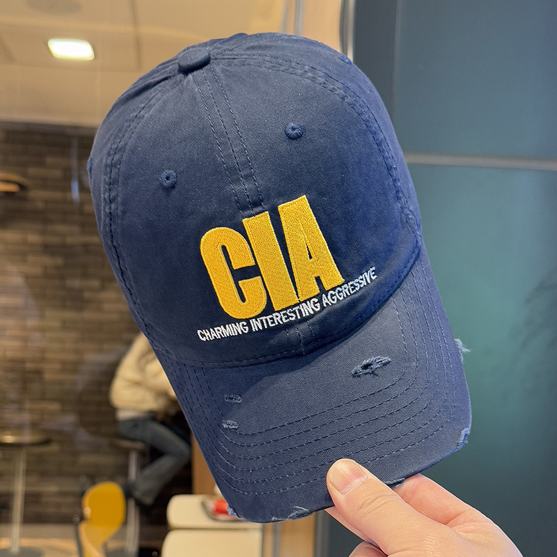 letras coreanas bordadas sombrero de béisbol para mujeres 2025 pollo nuevo estilo de moda versátil sombrero de boca de pato muestra cara pequeño sombrero solar