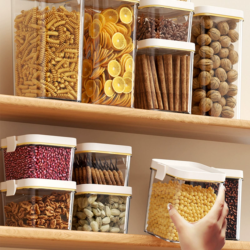 Прозрачная герметичная банка для хранения зерна коробка для пищевых продуктов холодильник кухня герметичная коробка для фруктов и овощей