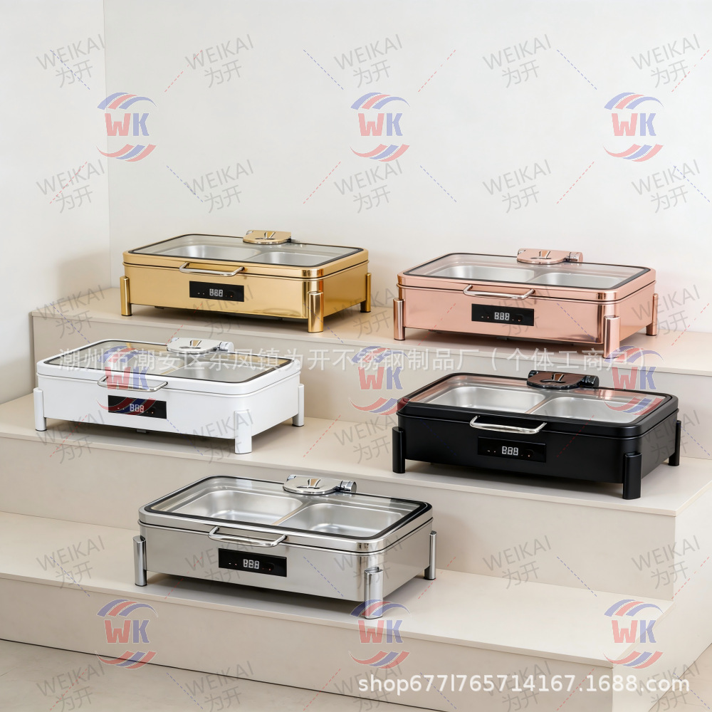 Horno de comedor inteligente de aislamiento térmico de inducción automática de acero inoxidable 304 de alta gama horno de solapa de desayuno horno de calentamiento eléctrico comercial horno de Buffy