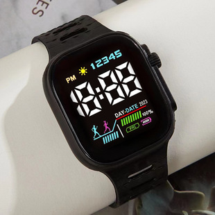 Student Middle and High School Sports Style Digital Watch Silicone Strap Digital Watch Led Fashion Sports Kidsren's Watch