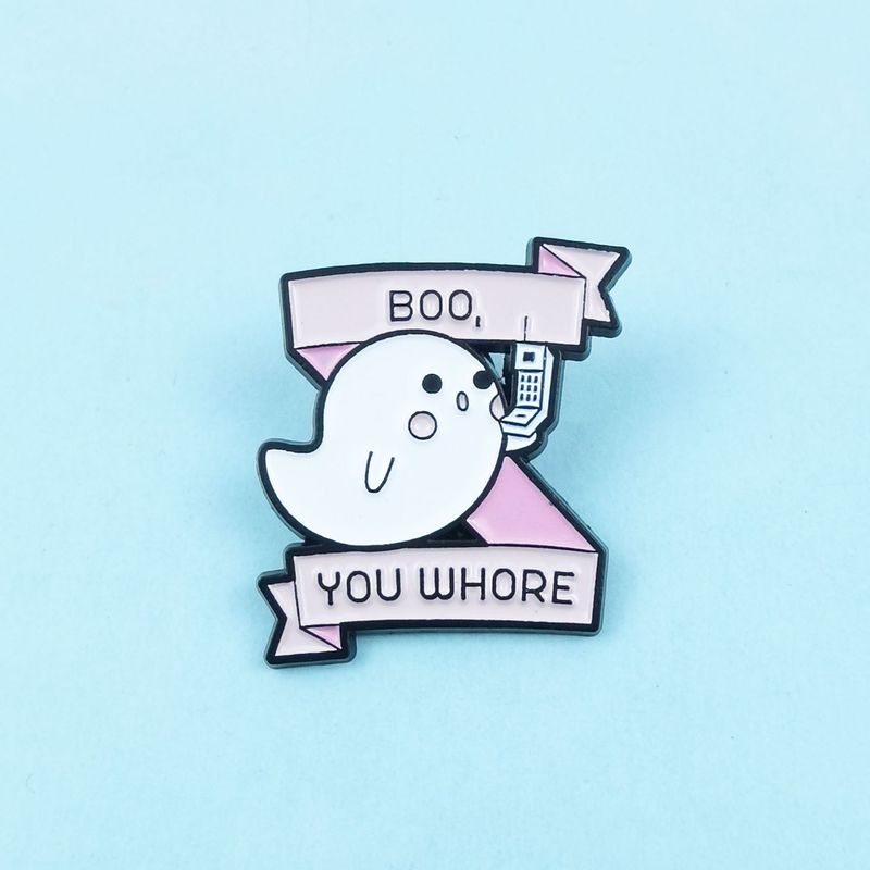 クロスボーダー小さなゴーストかわいいブローチクリエイティブハロウィンシリーズかわいいゴースト合金バッジアクセサリー卸売|undefined