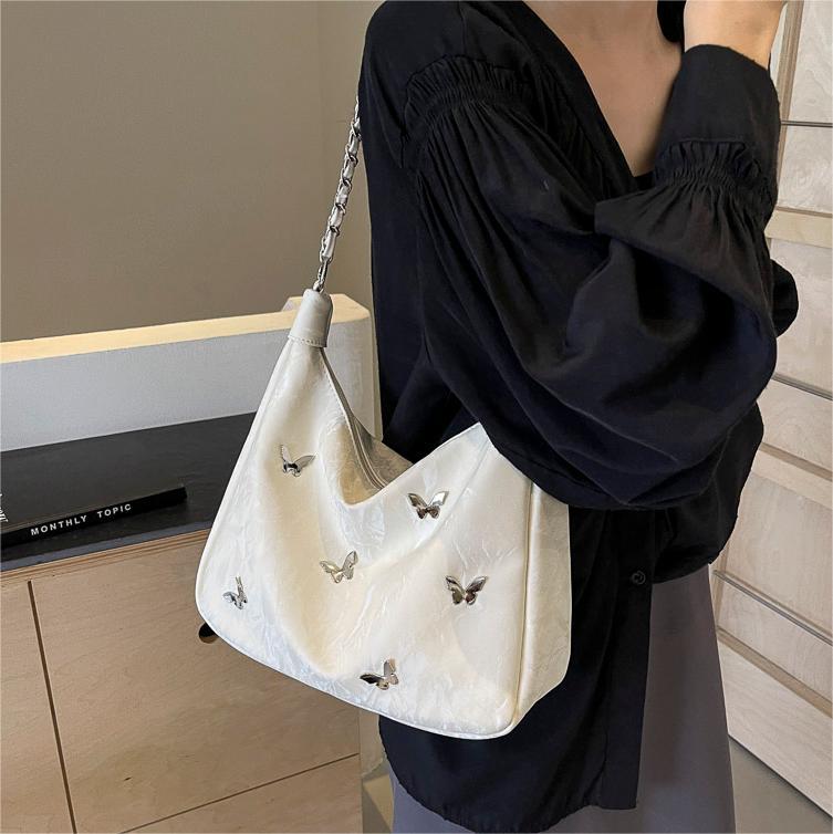 Nicho Zhong bolso de diseño casual para mujeres 2024 bolso de hombro de mariposa de verano nuevo bolso de gran capacidad