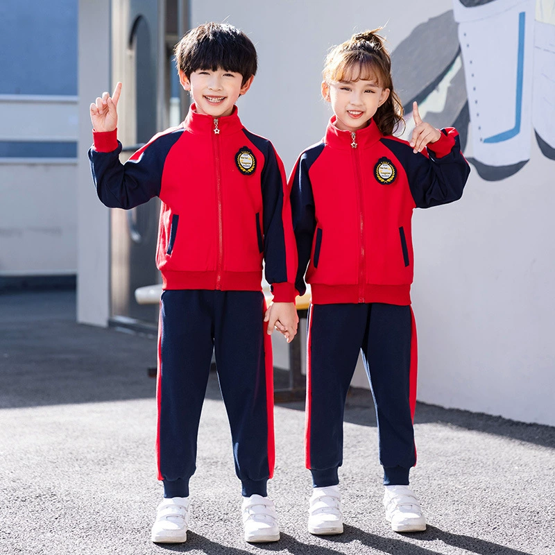 Весна и осень Начальная школьная форма Бейсбольная форма костюм Детский сад Летний сад Униформа Класс Униформа Спортивный класс Униформа Набор из трех частей