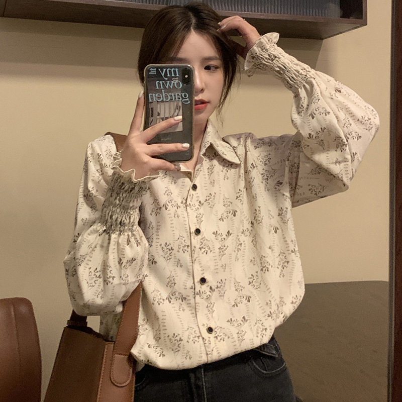 Autumn retro Japanese shirt