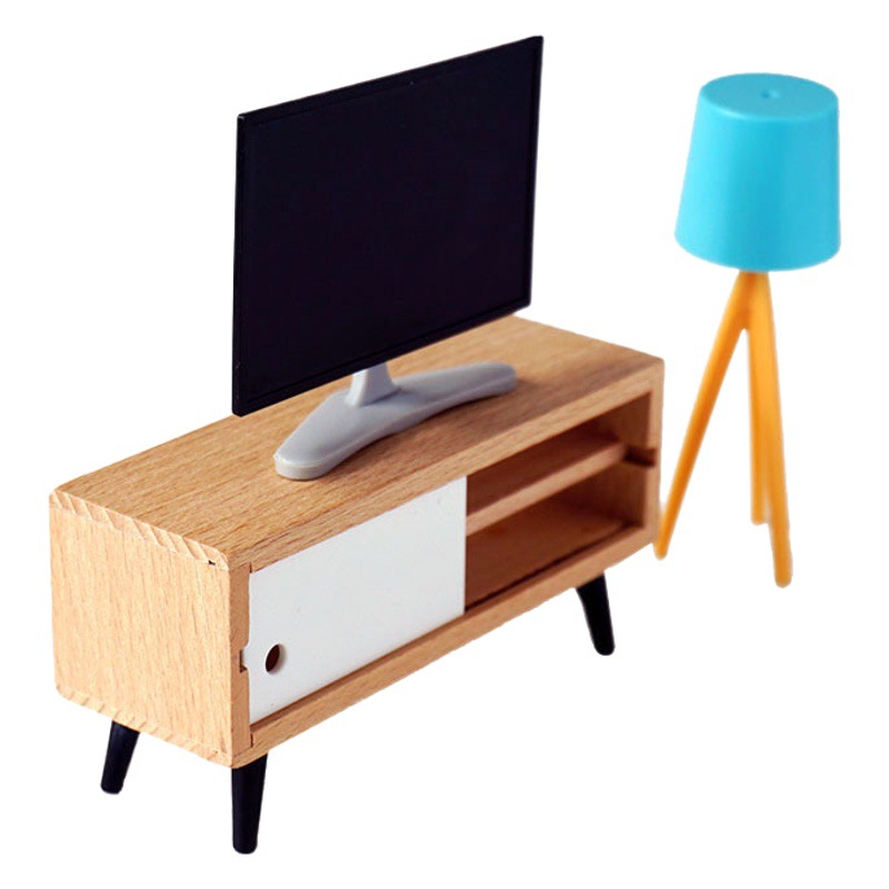 ミニシミュレーションテレビ液晶ディスプレイリビングルーム寝室家電doll人形屋アクセサリーシーンモデル