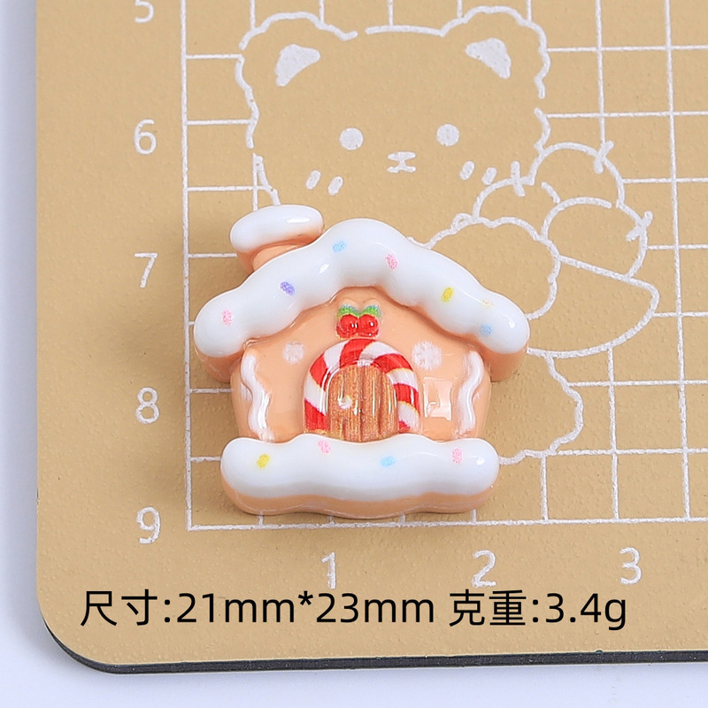 卡通圣诞节姜饼人手工diy自制饰品配件奶油胶树脂小配件材料批发|undefined