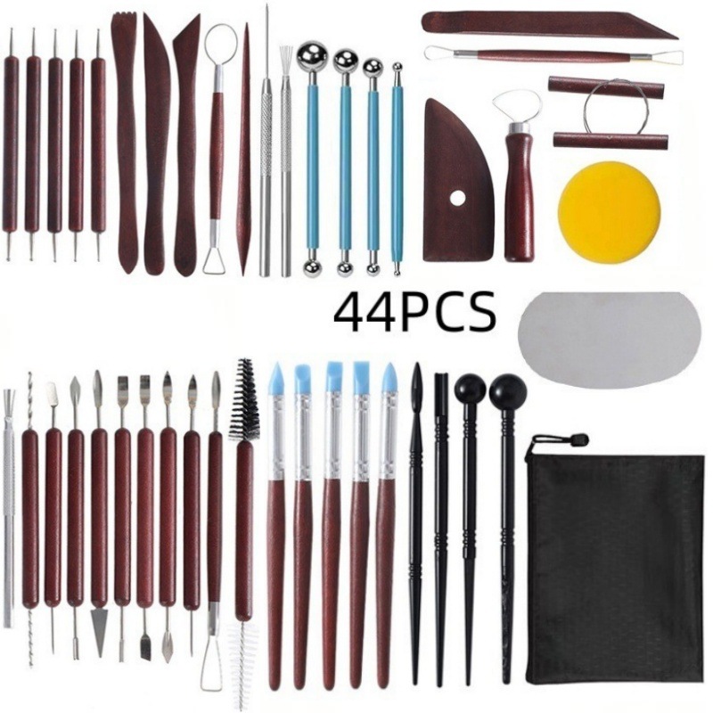 Juego de 5 Herramientas de Cerámica para Trabajar la Arcilla, Cuchillos para Esculpir Arcilla, Herramientas de Escultura de Arcilla de Doble Cabeza para Niños, Venta al por Mayor