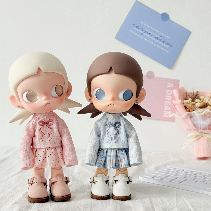 Original Spring and Summer Zsiga Gazi Sister Doll Clothes, Thin Cotton Raglan Long-Sleeve T-Shirt, Cute Ultra-Short Skirt, 1/6 Bjd Clothes Wholesale