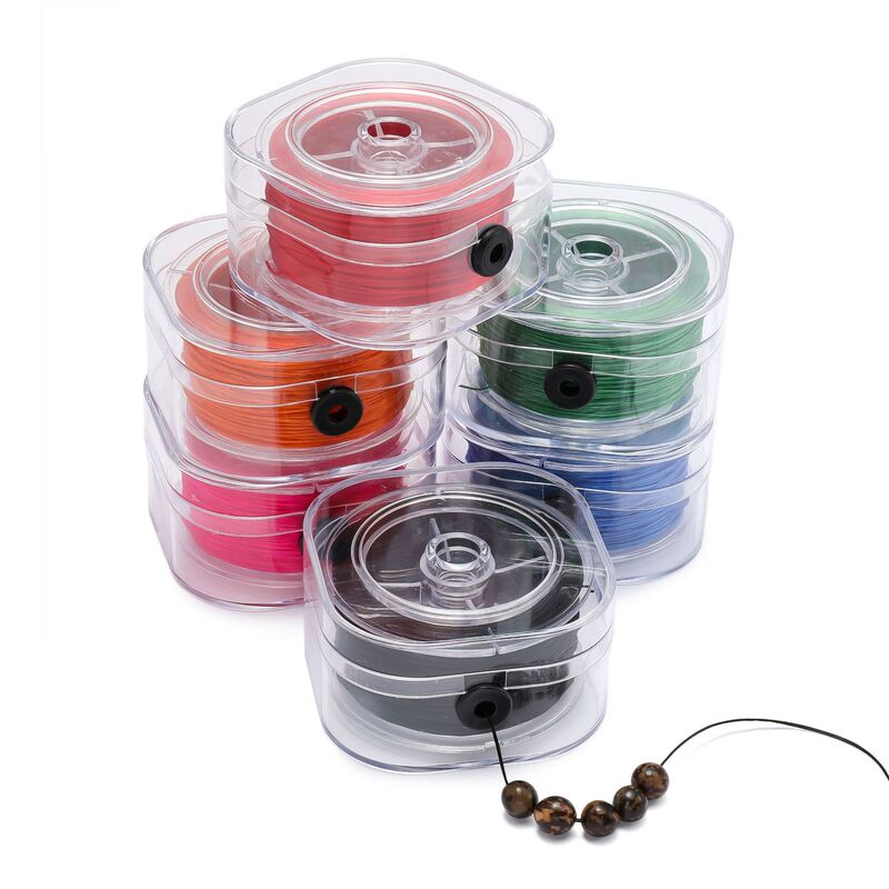 Acrylic boxed flat elastic cord elastic cord DIY jewelry bracelet accessories wear beads beaded cord crystal cord