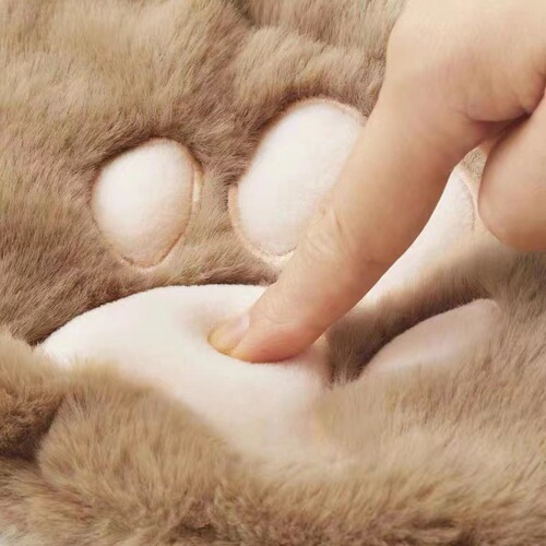 Japanese plush cat claw bag drawstring cosmetic bag portable drawstring storage bag creative student sundries velvet bag