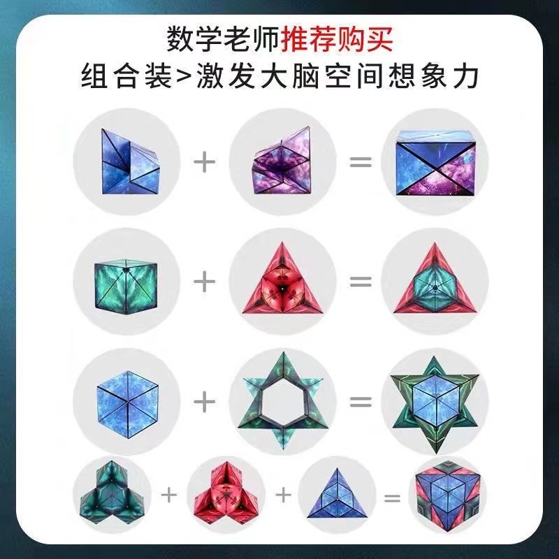 Variable geometry magnetic Rubik's cube intelligence stereoscopic 3d network red children's puzzle night market stand decompression small toys cross-border