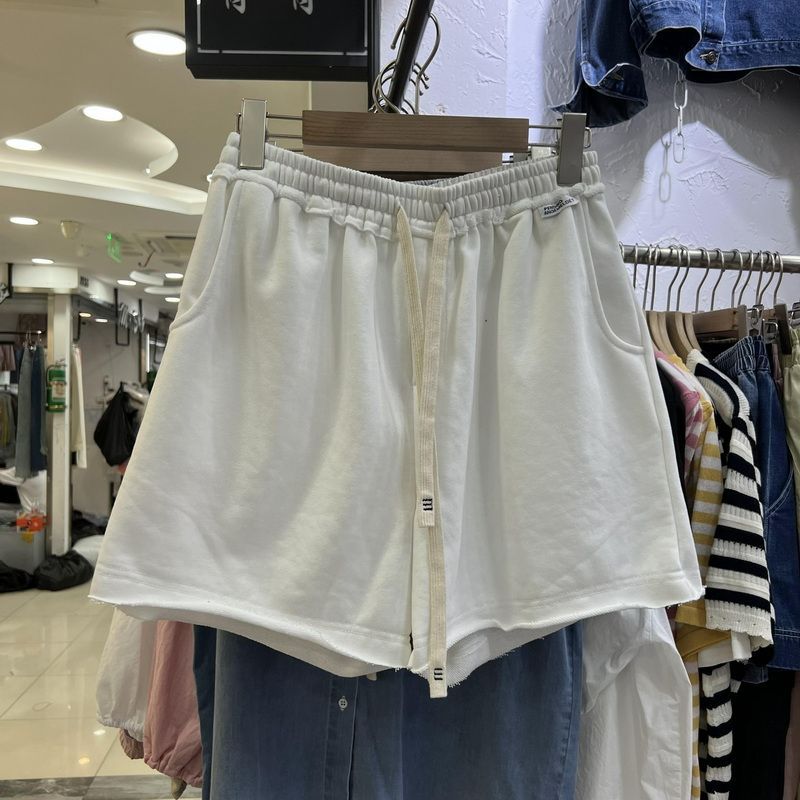 Damen Freizeithose Aus Baumwolle Mit Weitem Bein Und Kordelzug_voghion.com