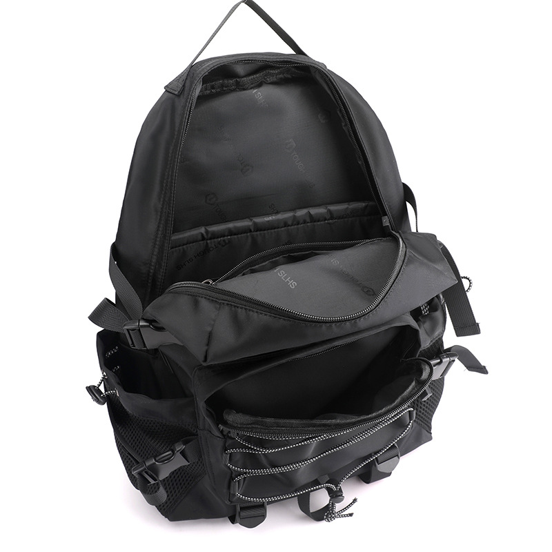 批发大容量新款学生双肩包男 简约休闲旅行背包 短途旅行双肩背包