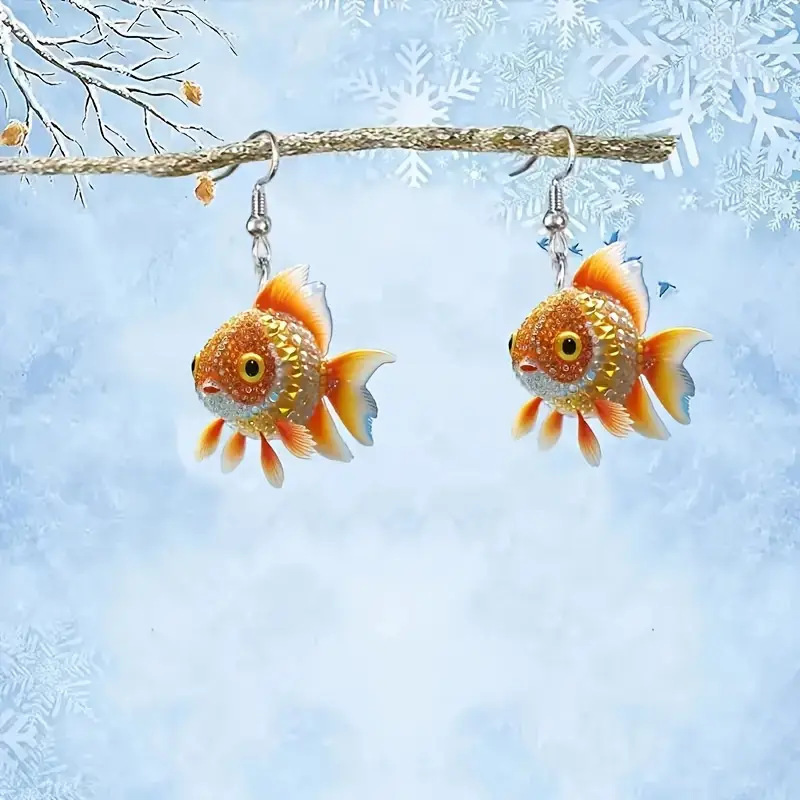 cute acrylic retro design earrings