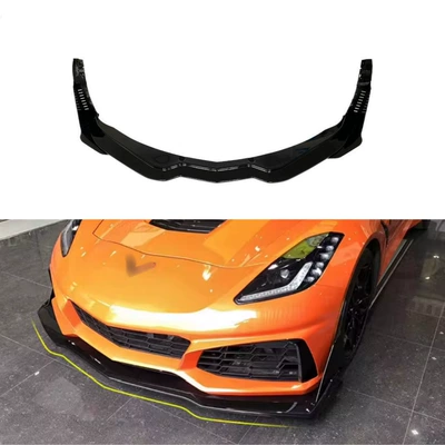 Suitable for Corvette C7 Front Spoiler Modification, 4-Section Front Lip, 14-19 Model Chevrolet Front Lip Small Body Kit (Big Surrounded)