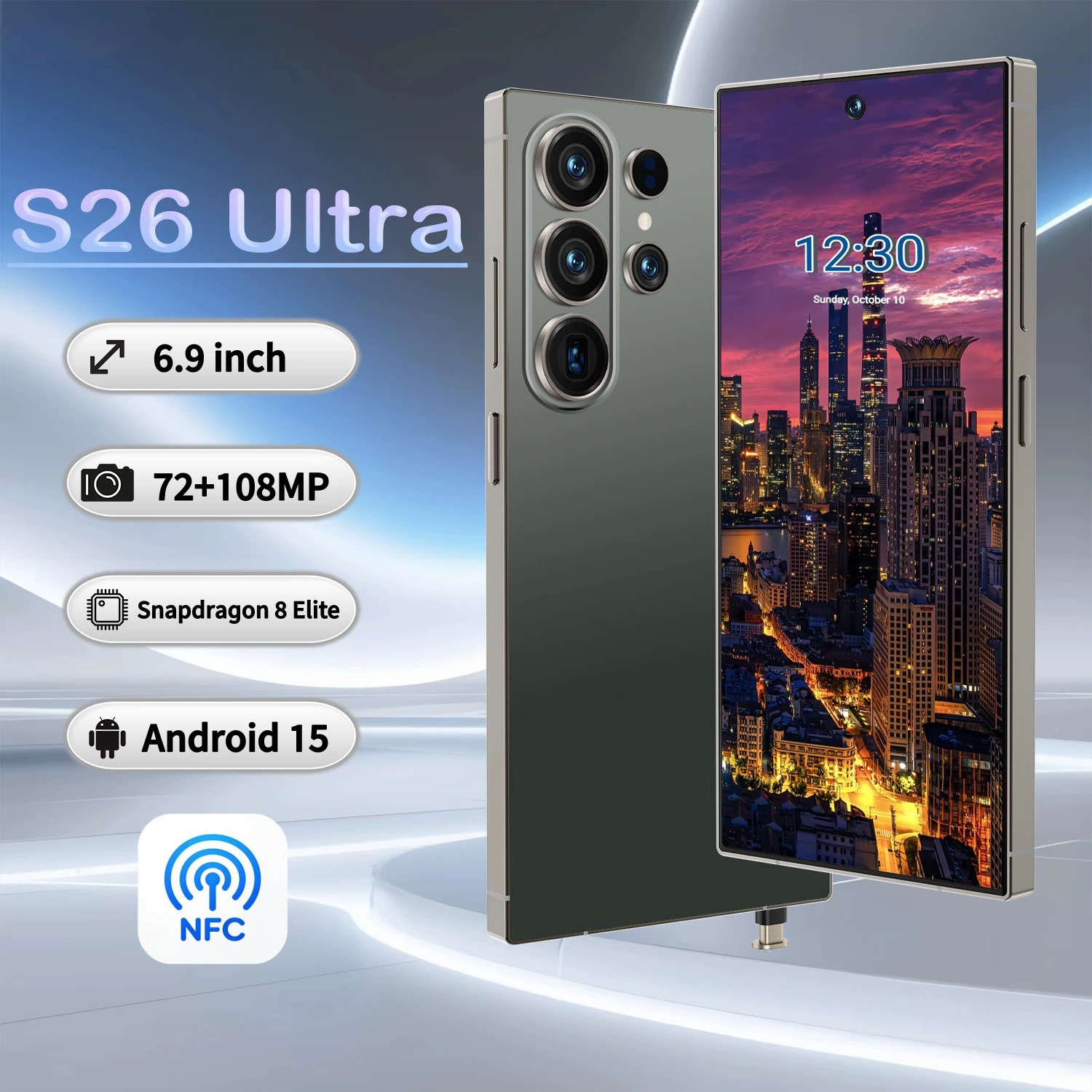 «Граница торговли» S26, смартфон, мобильный телефон, 6,9 дюйма, Android, NFC