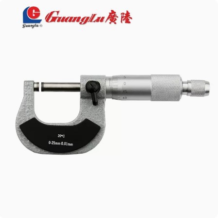 广陆外径千分尺0-25-50-75-100mm机械式0.01mm高精度硬质合金测面