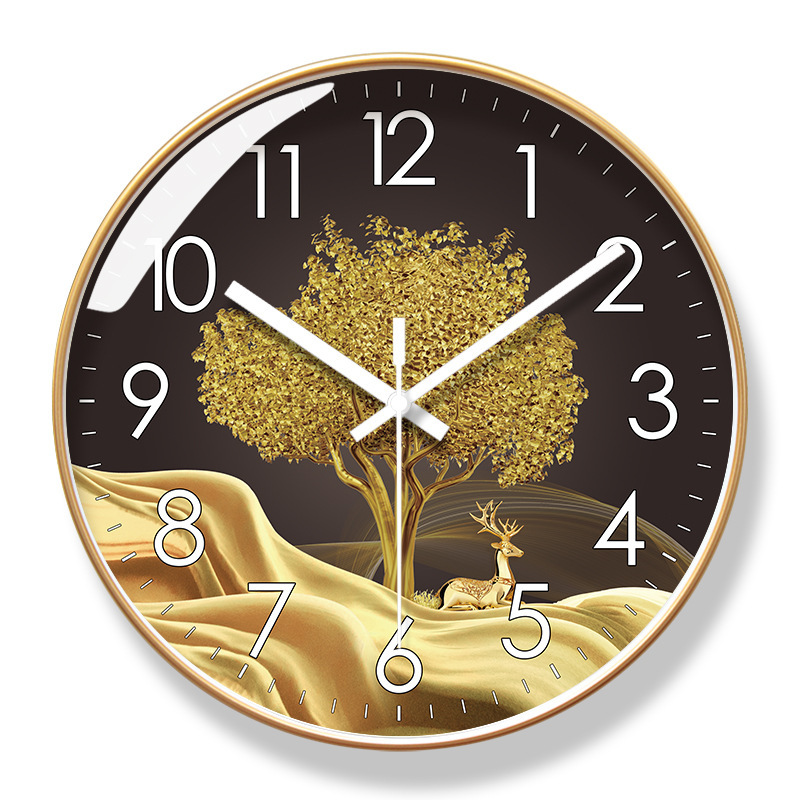 Ipura 6083 Wall Clock Living Room Clock Wall Elk Home Clock Wall Modern Quiet Seconds Sweeping Quartz Clock