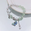 S512-Blue and green butterfly pendant pearl explosion bracelet #SZ153
