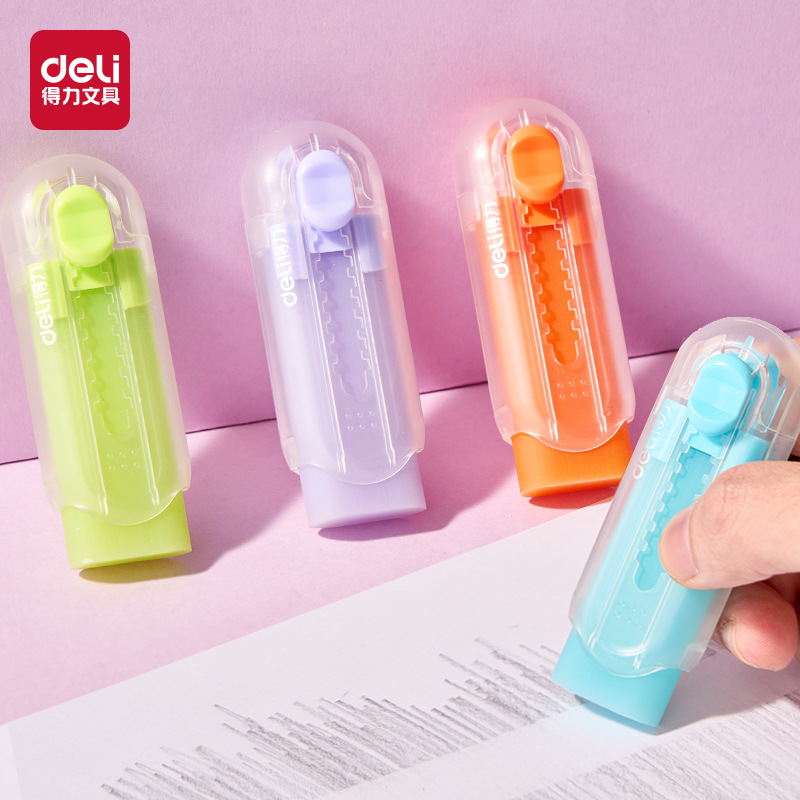 Deli Vp485 Jelly-Colored Eraser That Really Collects Debris (Block) Erases Cleanly for Study and Drawing