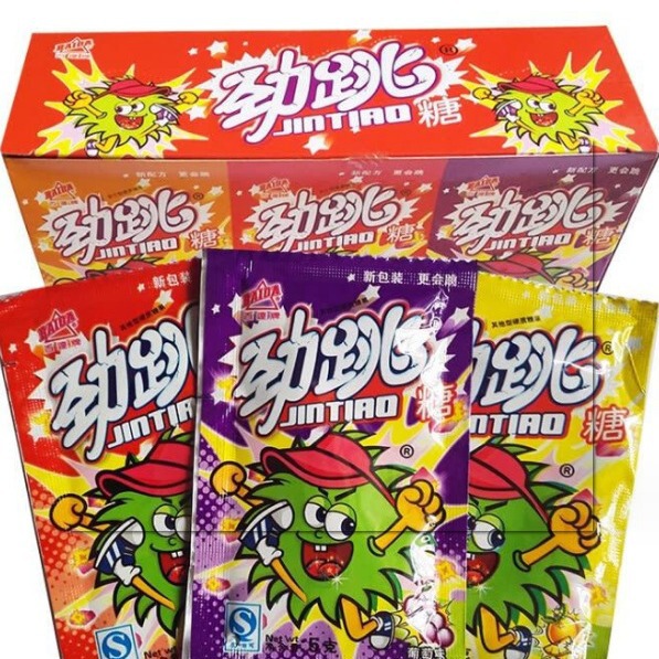Baida Jin Jumping Sugar 3g × 30 Pack Wholesale Fun Jumping Sugar Exploding Sugar 80 Childhood Nostalgic Candy