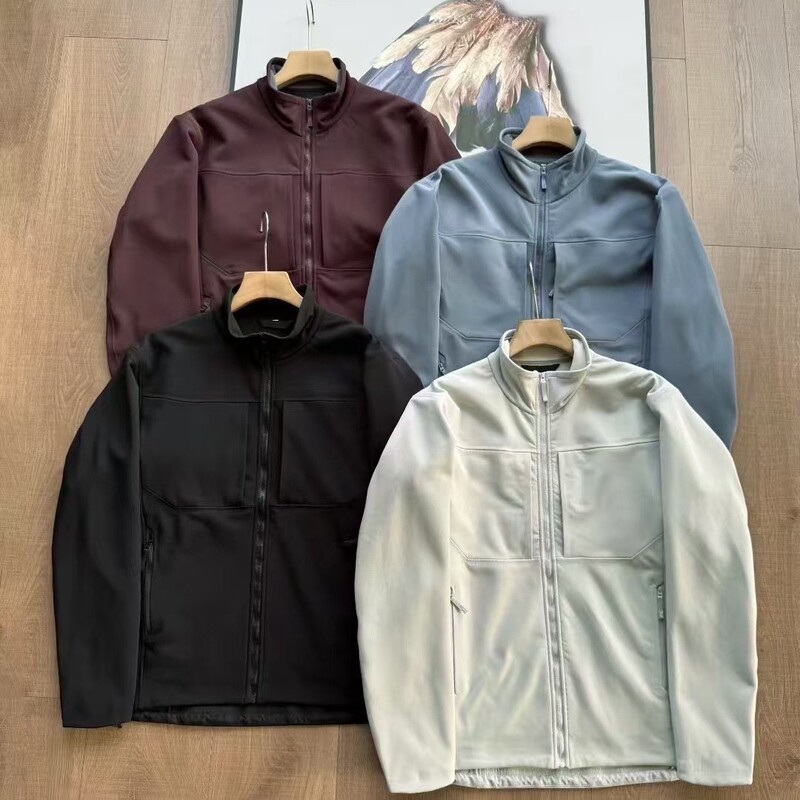 Taizhou Niaojia Same Style Soft Shell Gamma Mx Stand Collar Hoodless Jacket Fleece Autumn and Winter Casual Outdoor Same Style for Men and Women