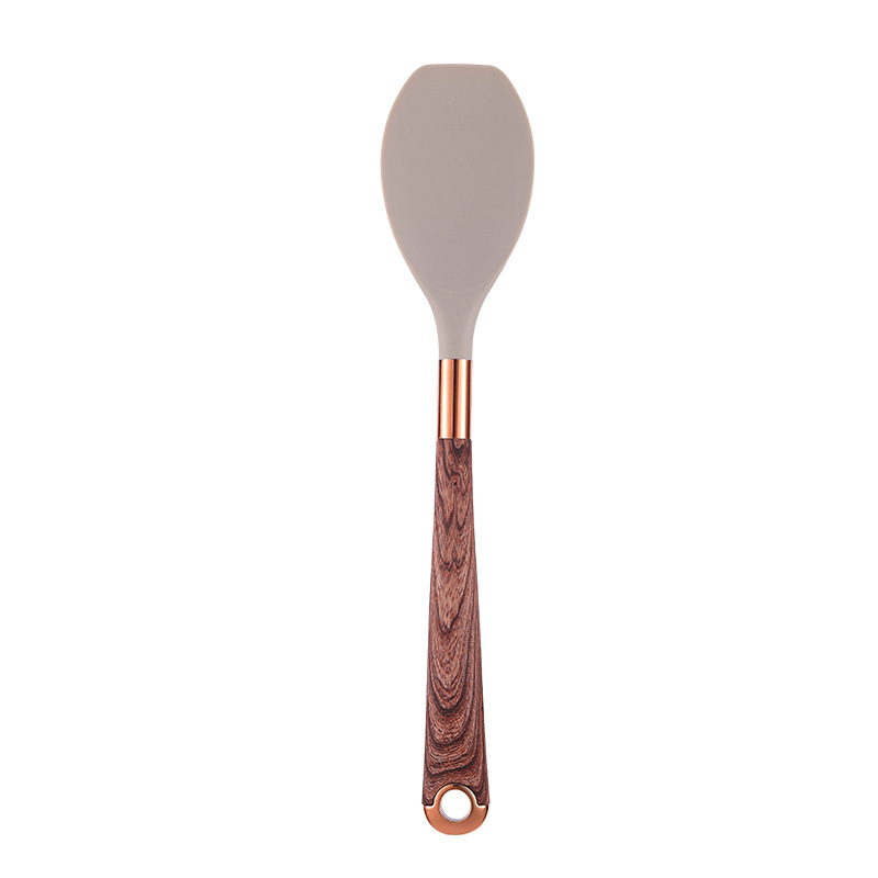 Kit de cocina de silicona de madera 10 piezas de barril de almacenamiento antiadherente resistente a altas temperaturas Kit de cocina doméstica de silicona