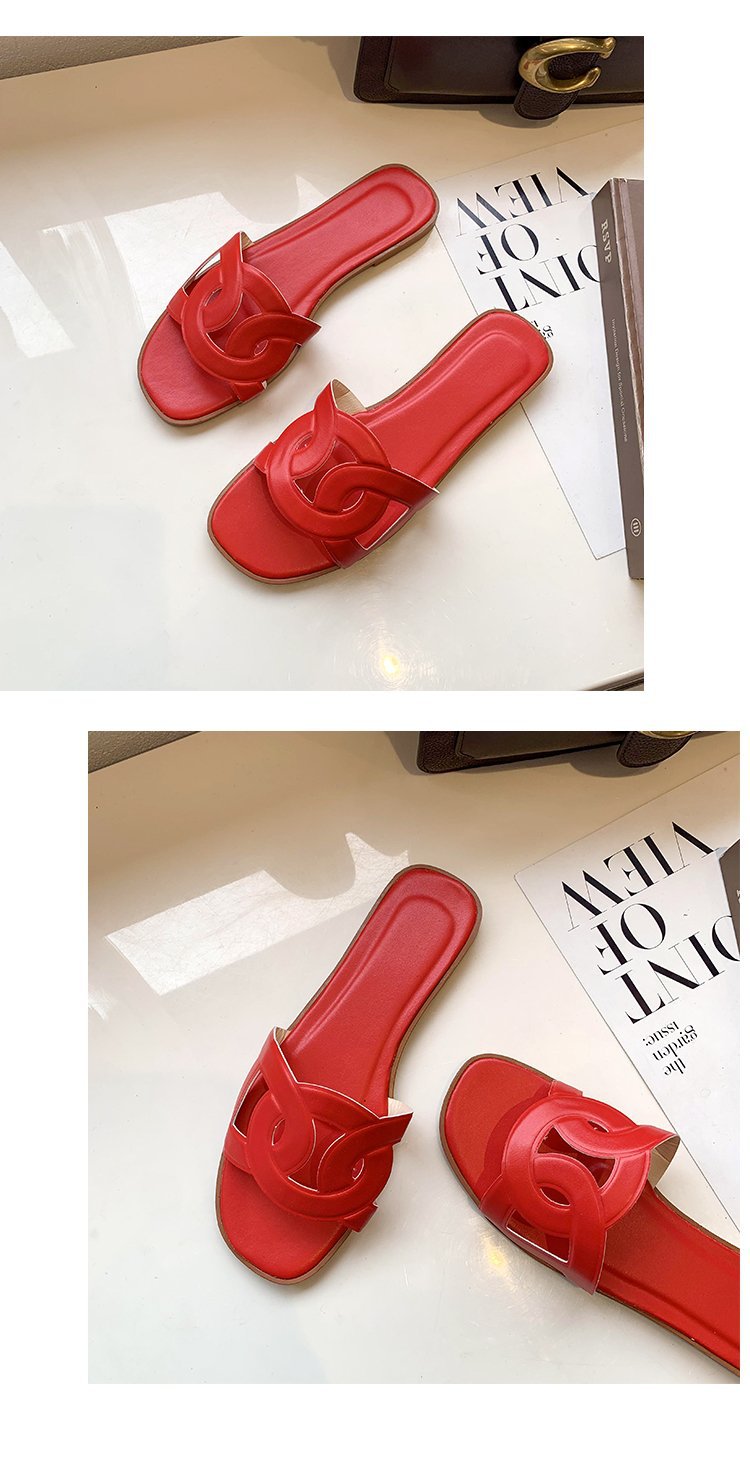 Hausschuhe Damen Sommermode Oberbekleidung 2023 Neue Net Red Beach Sandalen Hausschuhe Mädchen Herz süße Ins Sandalen_voghion.com