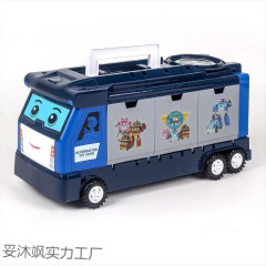 人気のパトカー分解変形おもちゃの車ポリアンバロイヘイリー子供のおもちゃの車ロボット消防車