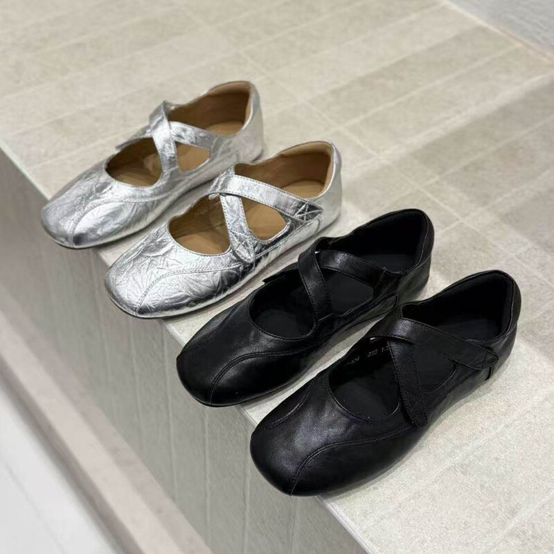Sheepskin Version~Retro Round-Toe Shallow Mary Jane Shoes for Women, Casual Versatile Flat Comfortable Ballet Flats Sheepskin Version~Retro Round-Toe Shallow Mary Jane Shoes for Women, Casual Versatile Flat Comfortable Ballet Flats
