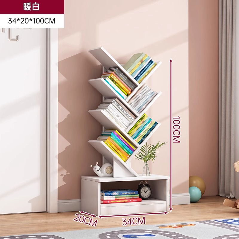 Estante de árbol simple estante de piso dormitorio contra la pared simple pequeño gabinete creativo moderno gabinete estrecho