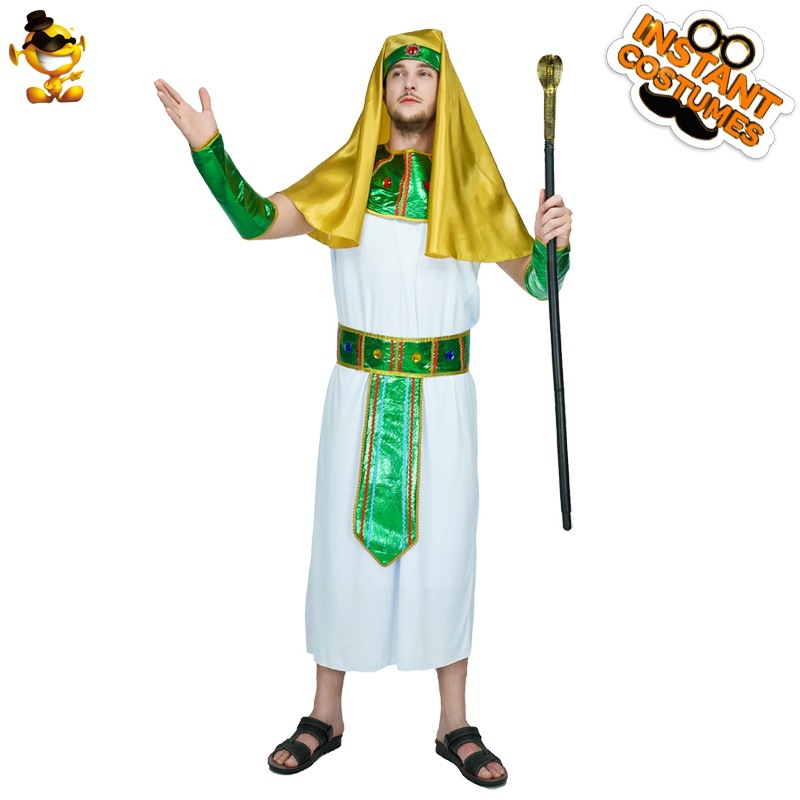 Halloween adulto grandes hombres antiguo faraón egipcio traje grande de las mujeres princesa vestido pareja traje de fiesta