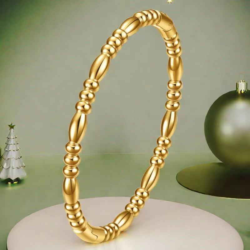 Pulsera de acero de titanio para niñas nicho de sentido de alto grado cielo estrellado no se desvanece Diamante-incrustado exquisito diamante ins estilo completo pulsera de diamantes